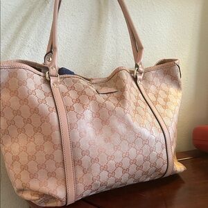 Gucci Blush Pink GG Canvas Tote